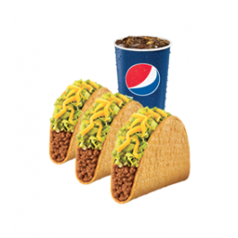 3 Crunchy or Soft Tacos Combo