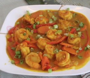 Shrimp w. Curry Sauce (Hot & Spicy)