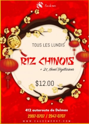 Monday- Chinese Rice Special